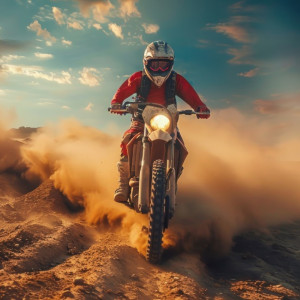 عکس موتور چهار چرخ در خاک در حال حرکت