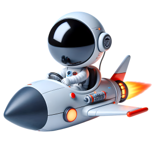 عکس تصویر گرافیکی موشک در حال پرتاب به فضا