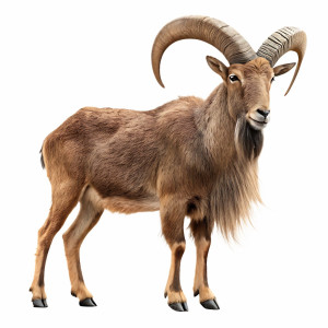 عکس بز کوهی شاخدار با کیفیت بالا و بدون پس زمینه