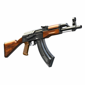 عکس اسلحه کلاشنیکف با کیفیت بالا و پس زمینه خام