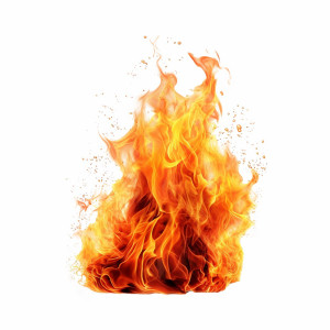 عکس png شعله های آتش در حال سوختن