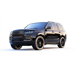 عکس ماشین شاسی بلند سیاه رنگ خفن با کیفیت بالا