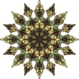 طرح لایه باز و وکتور طرح اسلیمی ماندالا