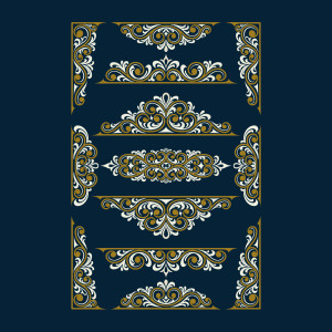 طرح لایه باز رایگان گل و بوته اسلیمی با کیفیت بالا