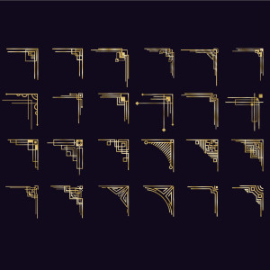 طرح لایه باز مجموعه عظیم گل های اسلیمی