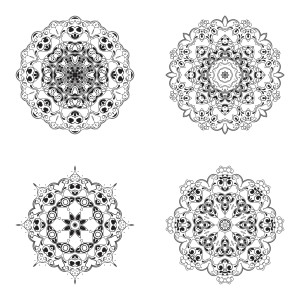 طرح لایه باز وکتور مجموعه ماندالا خطی با کیفیت