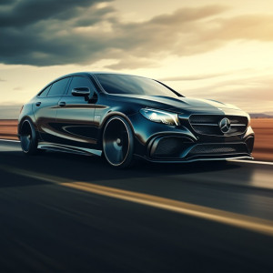 عکس 8k ماشین سوپر لوکس بنز اسپرت در جاده