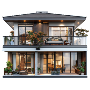 عکس png ویلای لاکچری مدرن و زیبا با کیفیت بالا