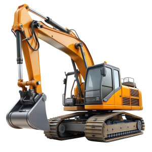 عکس png بیل مکانیکی سنگین راه سازی رنجیری خام