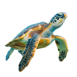 عکس png لاکپشت دریایی زیبا بدون پس زمینه و خام