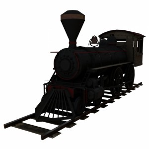مدل سه بعدی قطار همراه با تکسچر