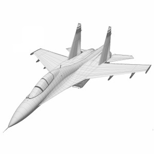 مدل سه بعدی هواپیمای جنگنده سوخو 30