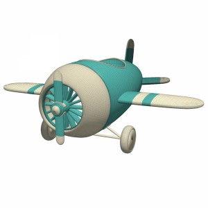 مدل سه بعدی هواپیمای ملخی فانتزی