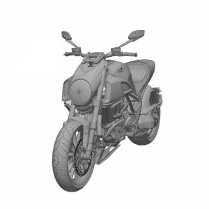مدل سه بعدی موتور سیکلت دوکاتی