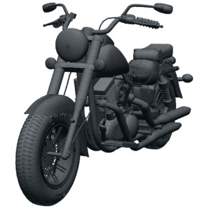 مدل سه بعدی موتور سیکلت کلاسیک
