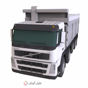 مدل سه بعدی کامیون باری ده چرخ ولوو با کیفیت بالا