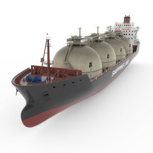 مدل سه بعدی 3D کشتی حمل گاز مایع LPG با کیفیت بالا