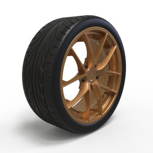 مدل سه بعدی 3D لاستیک ماشین اسپرت با کیفیت بالا