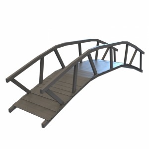 مدل سه بعدی پل چوبی باغی