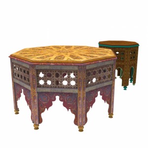 مدل سه بعدی میز های سنتی جلو مبلی قدیمی