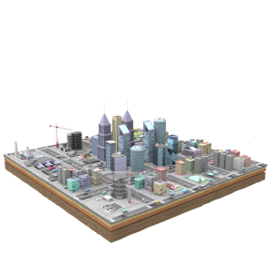 مدل سه بعدی شهر و ساختمان ها و مراکز تجاری