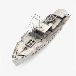 مدل سه بعدی کشتی ماهی گیری
