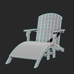 مدل سه بعدی صندلی راحتی چوبی