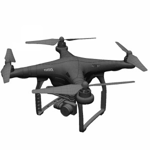 مدل سه بعدی پهپاد کوادکوپتر فانتوم