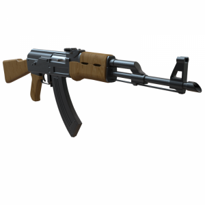 مدل سه بعدی اسلحه کلاشنیکف ak 47 با کیفیت بالا