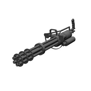 مدل سه بعدی اسلحه گاتلینگ