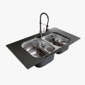 مدل سه بعدی 3D سینک ظرفشویی با کیفیت بالا