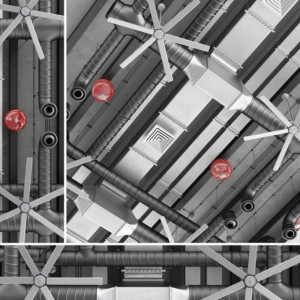 مدل سه بعدی 3D تاسیسات گرمایشی و سرمایشی سقفی