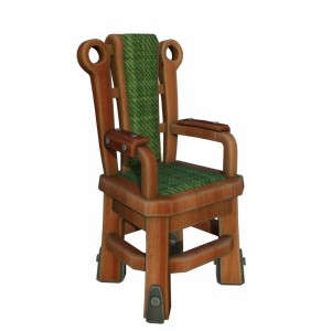 مدل سه بعدی صندلی چوبی با تکسچر