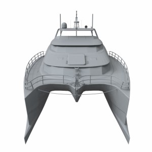 مدل سه بعدی 3D شناور کاتاماران با کیفیت بالا