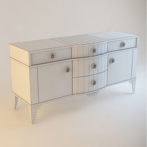 مدل سه بعدی 3D استند و کمد چوبی با کیفیت بالا