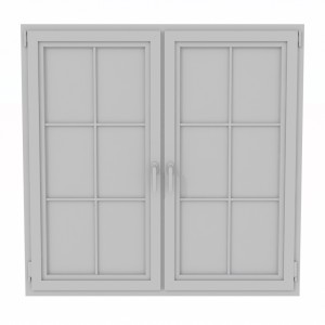 مدل سه بعدی 3D پنجره های فلزی و شیشه ای