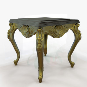 مدل سه بعدی 3D میز چوبی کلاسیک قدیمی با کیفیت بالا