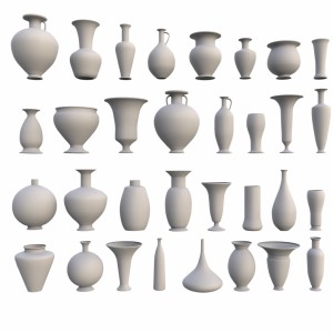 مدل سه بعدی انواع کوزه سفالی با کیفیت بالا