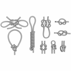 مدل سه بعدی انواع گره طنابی