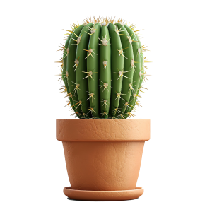 عکس png 4k گیاه کاکتوس در گلدان با کیفیت بالا