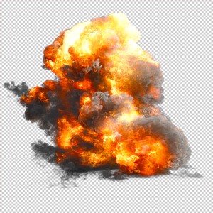 عکس پی ان جی 4k انفجار آتش دود زیاد با کیفیت بالا