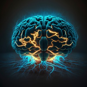 عکس 4k مغز انسان با پس زمینه سیاه با کیفیت بالا