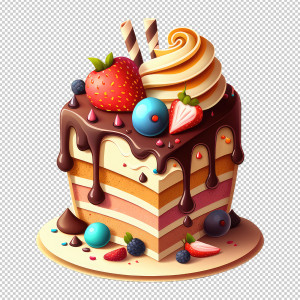 عکس پی ان جی png شرینی برش خورده با کیفیت بالا