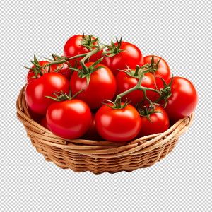 عکس سبد گوجه فرنگی با کیفیت بالا و بدون پس زمینه