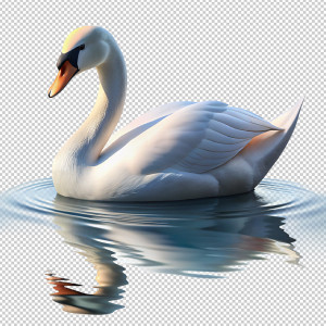 عکس 8k قو سفید بدون پس زمینه با کیفیت بالا