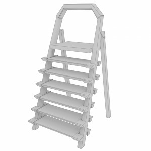 مدل سه بعدی نرده بان خانگی