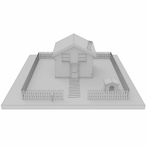 مدل سه بعدی خانه روستایی ویلایی