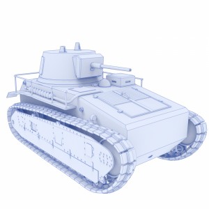 مدل سه بعدی تانک جنگی قدیمی