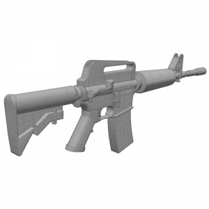 مدل سه بعدی اسلحه نظامی ام چهار m4