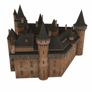 مدل سه بعدی قصر قدیمی همراه با تکسچر